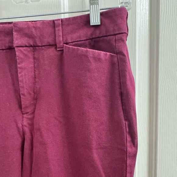 Old Navy High-Rise Pixie Burgundy Pants - Picture 2 of 6